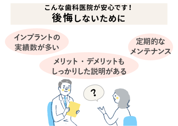 インプラントの治療を後悔しないために